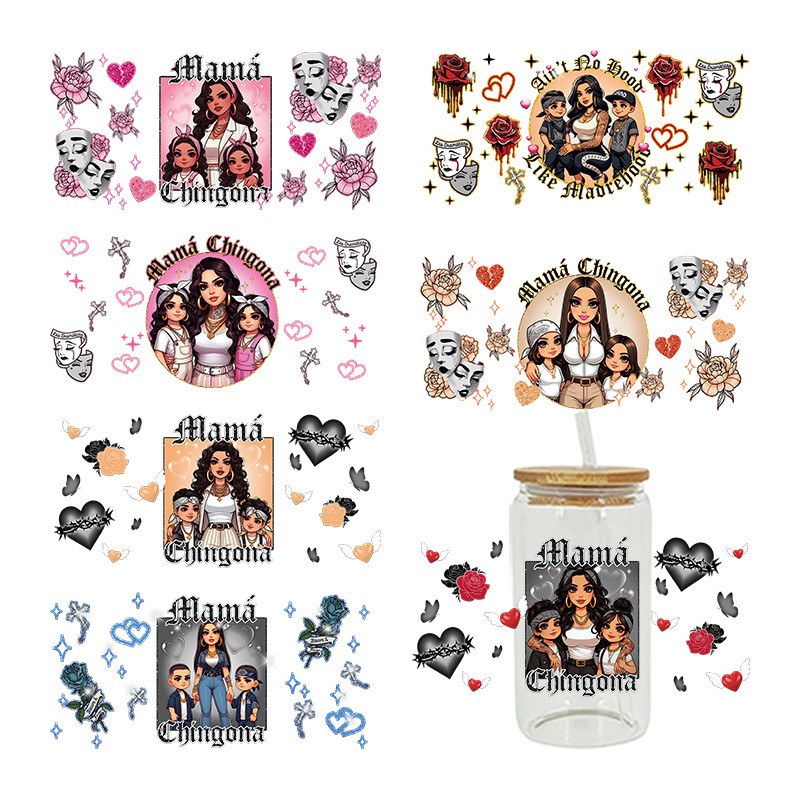

UV DTF Transfer Sticker Little Girl For The 16oz Libbey Glasses Wraps Bottles Cup Can DIY Waterproof Custom Decals D15646