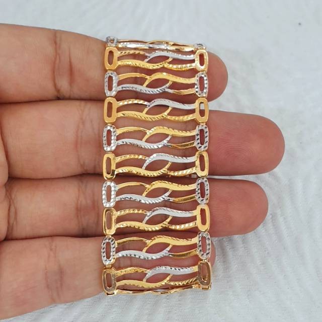 Gelang emas variasi doff emas 70% 700 70 %