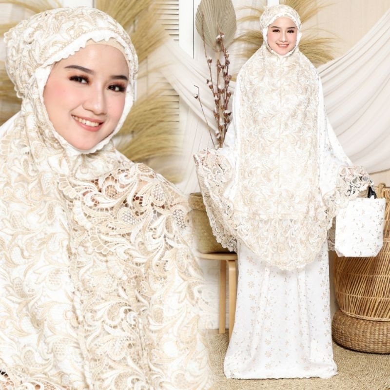 Mukena Sutra Paris Bordir Jumbo