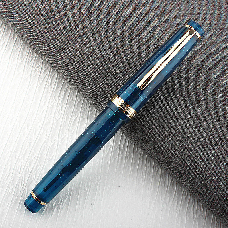 

Luxury Jinhao 82 Fountain Pen Deep Blue Acrylic Pen EF F Nib Business Office School Supplies Writing Ink Pen