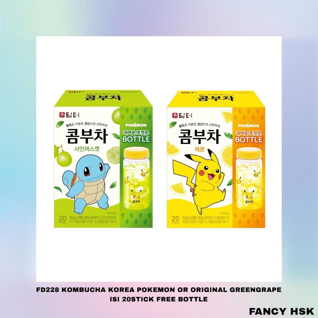 

KOREA KOMBUCHA KOREA POKEMON OR ORIGINAL GREENGRAPE FD228