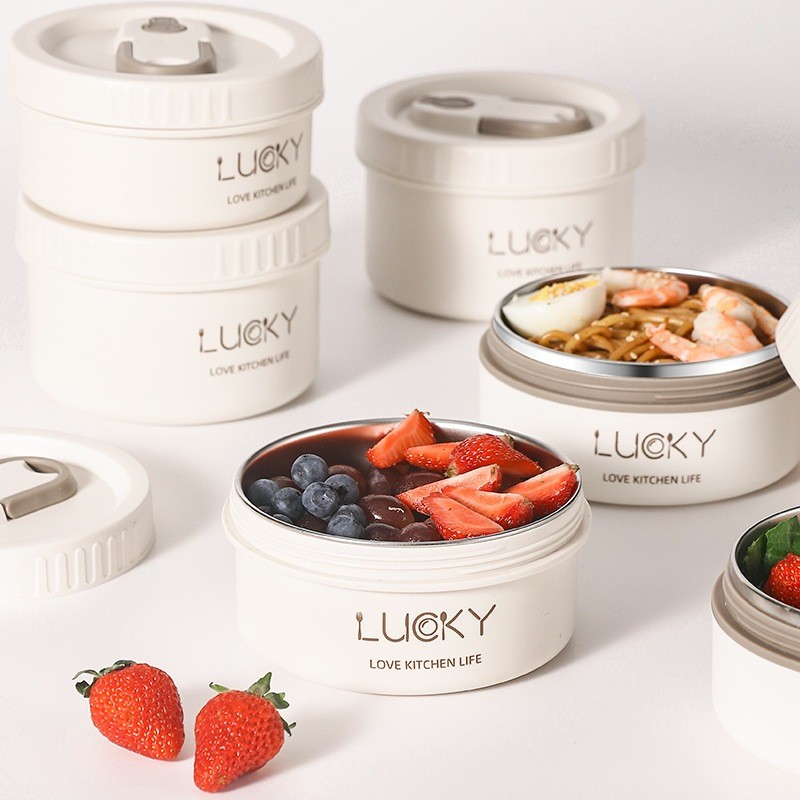 LUCKY Termos Sup Makanan / Kotak Bekal Nasi Tahan Panas / Tempat Bekal Makan Lunch Box OS-113