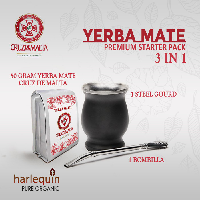 

Yerba Mate Premium Pack - Paket Teh Yerba Mate Steel Gourd Bombilla