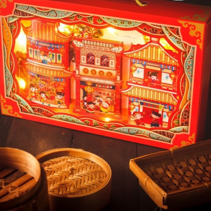 

box jinjing china town hampers imlek 38x8x24.5cm dus toples kue kering