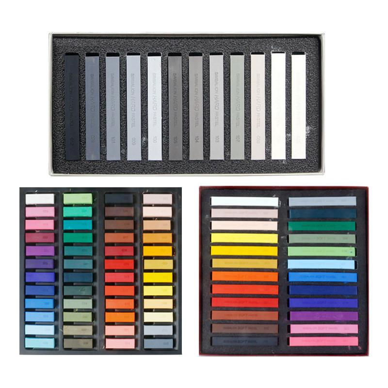 

Chalk 12/24/36/48 Color Long and Short Soft Pastel Stick Color Pastel Stick Paint Brush Clay Doll Makeup