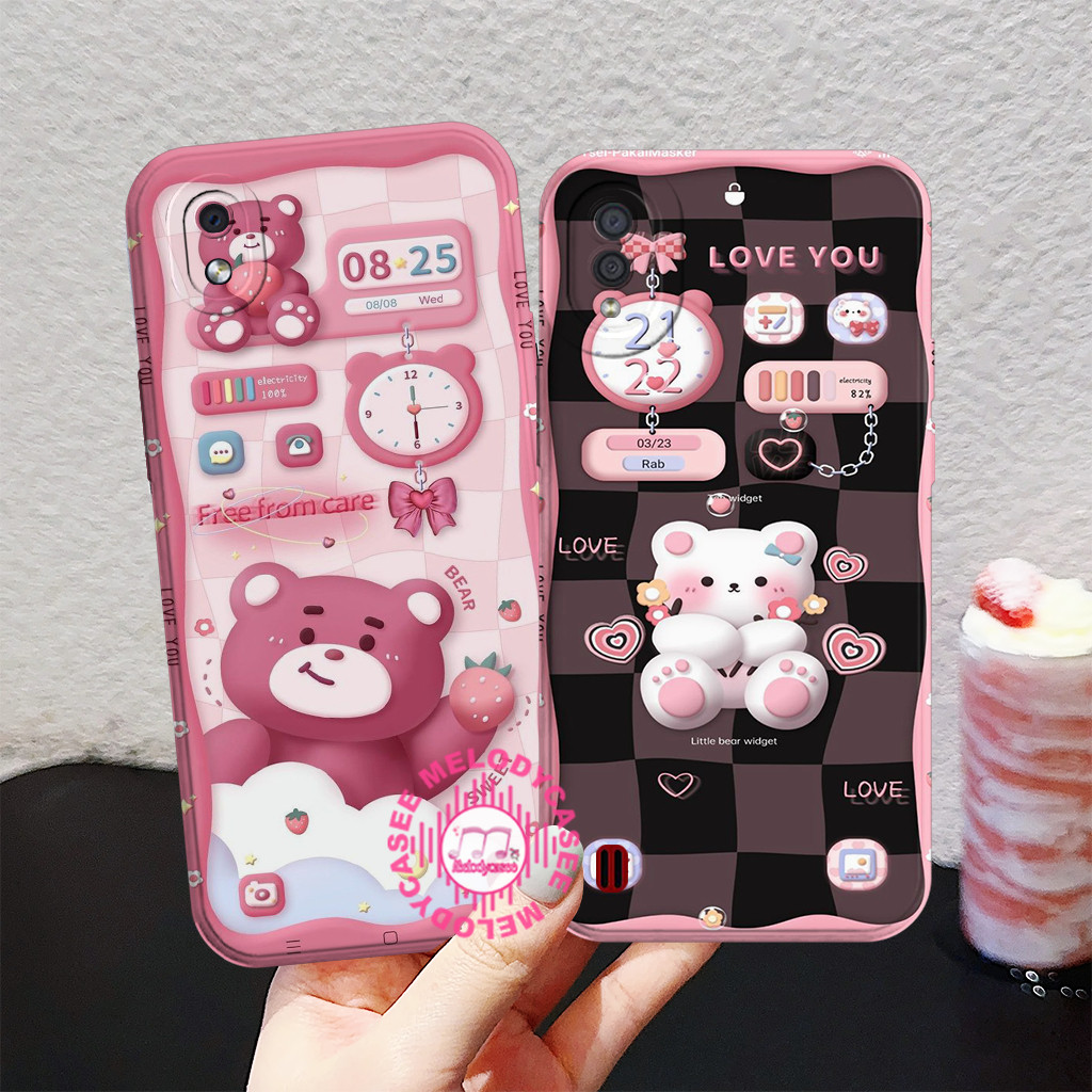 Case Hp Samsung A01 / A01 Core - Softcase Karakter Bear Cute - Silikon TPU Anti Shock