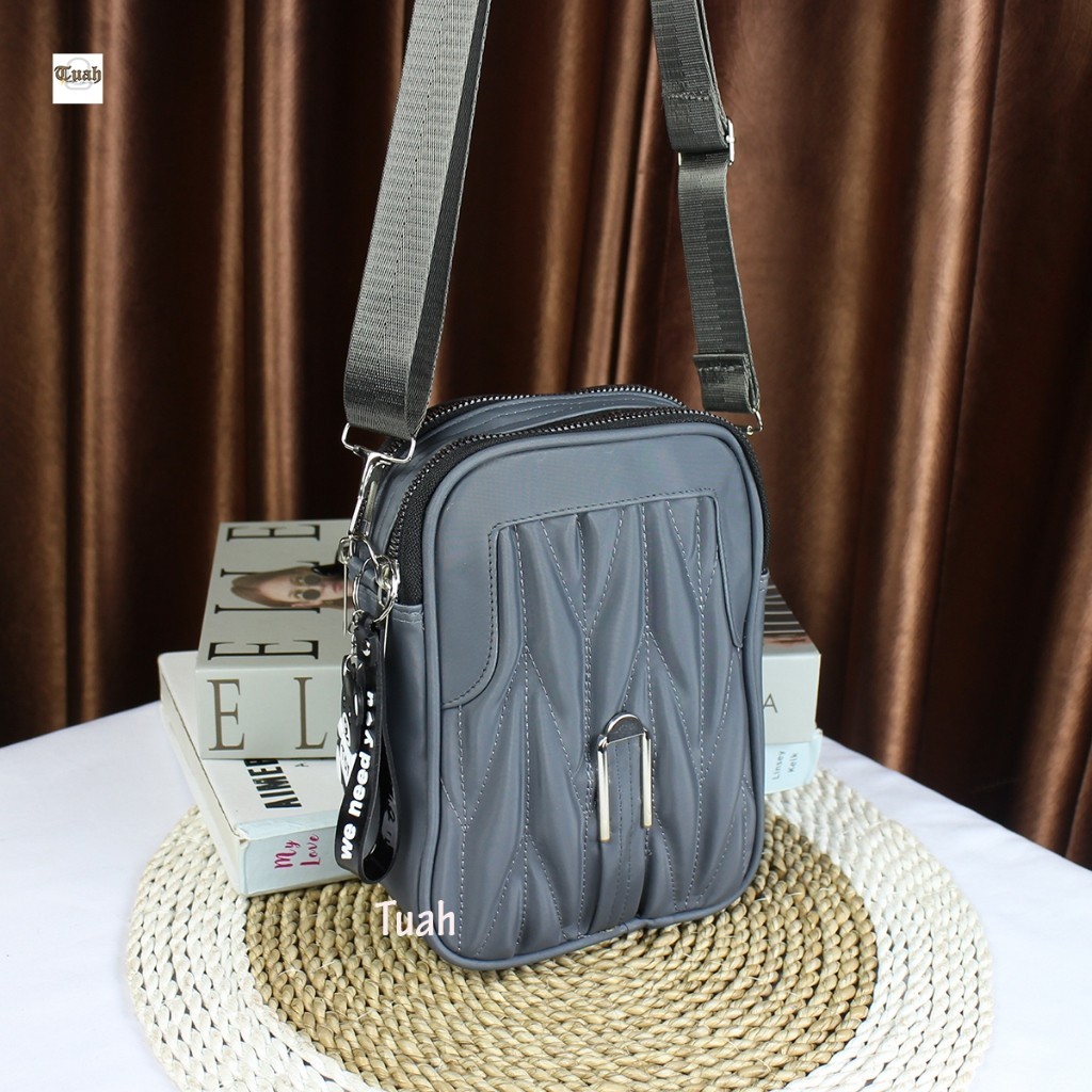 Dmodiss Tas Wanita  SLIMBAGS    SL Chibao Pouch HP 2 Ruang New Bordir Series IW - 117 Slingphone Wan