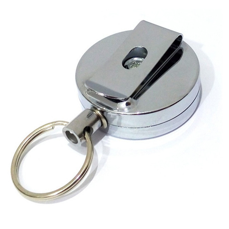 

Engrave Metal Badge Retractable Pull Key Rings ID Lanyard Name Tag Card Holder Belt Clip Gift Custom LOGO Keychains Decoration