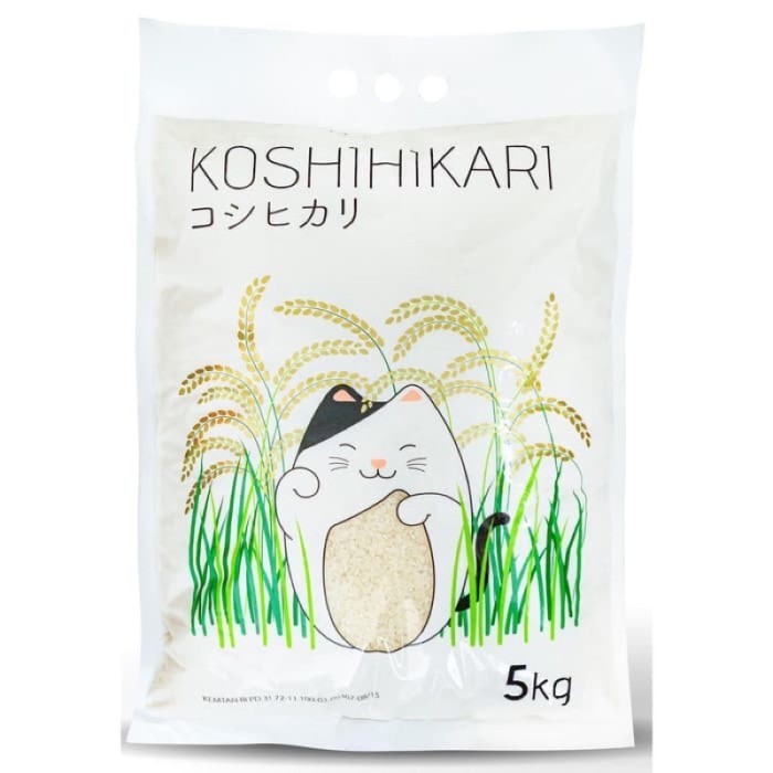 

koshihikari beras jepang 5 kg-beras pulen-japonica rice-nasi hokben