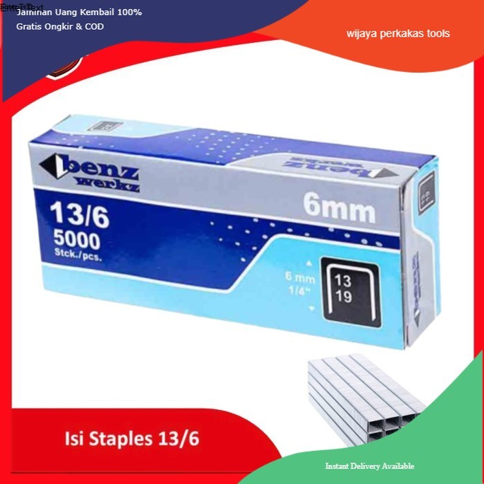 

Benz 13/6 Isi staples manual Staples Tembak Paku Tembak Staples