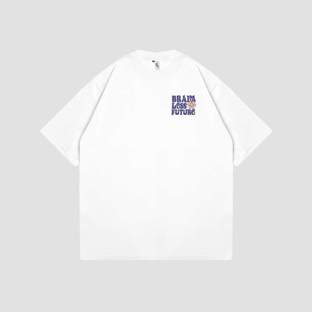【COD】 Exhale Tshirt Brainless White Oversized T-shirt