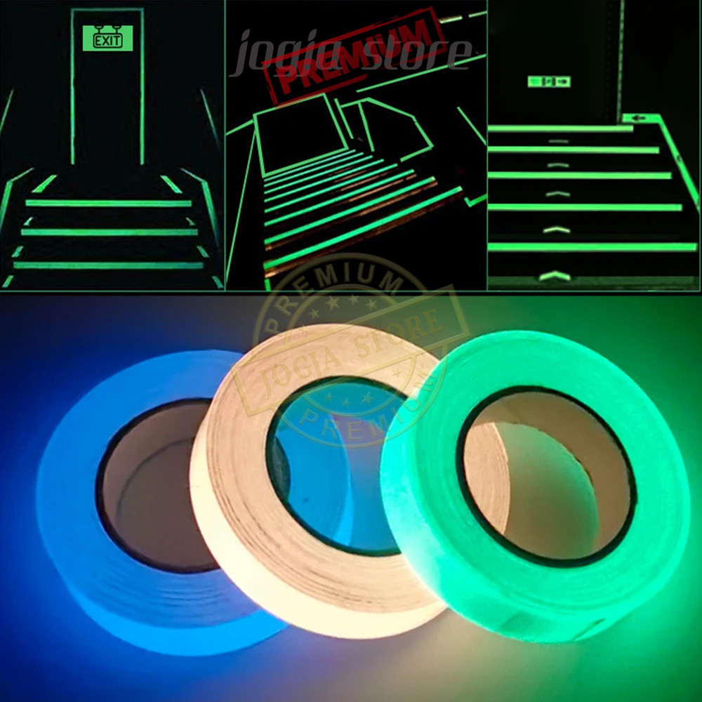 

Lakban Glow In The Dark Tape Selotip Fosfor Luminous Sticker Stiker Adhesive Tape 10 Meter