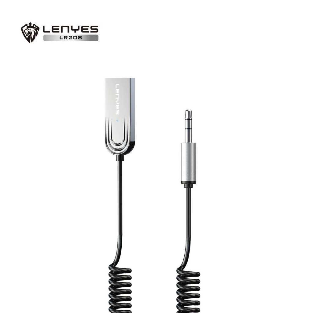 Lenyes Bluetooth Receiver Colokan Aux 3.5mm dan Usb Untuk Speaker Mobil Pc / Laptop LR208
