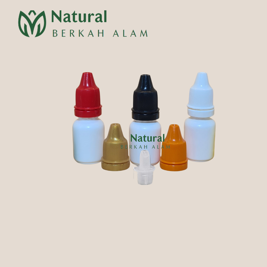 Botol Tetes Mata 10 Ml Putih Sumpel Natural / Botol HDPE / Botol Tetes / Botol Tetes Mata 10 Ml / Bo