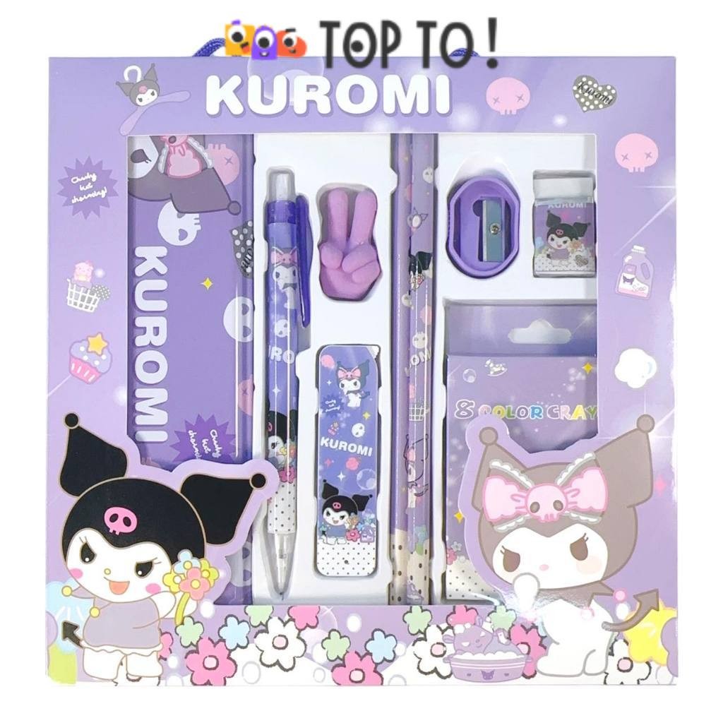 

Paket kotak pensil alat tulis 9 in1 / Alat tulis set karakter sanrio / Stationery set Lucu Hadiah Sekolah