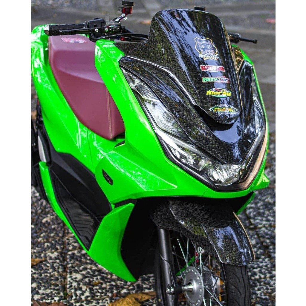 Stiker Scotlet Motor Warna Hijau Muda Glossy Sticker Skotlet Hijau Muda