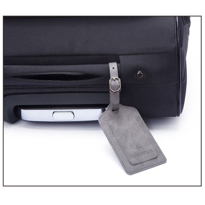 Travel Luggage Tag Label Koper Kulit Penanda Koper NJ242 - GREEN