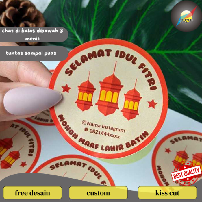 

PrintLab 2-4 Print Cetak Sticker Label Bulat Idul Fitri Stiker Lebaran Toples Label Kue Kering