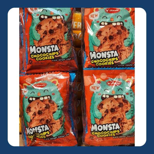 

Kokola Monsta Chocochips Cookies 7 gr ( Isi 20 Pcs )