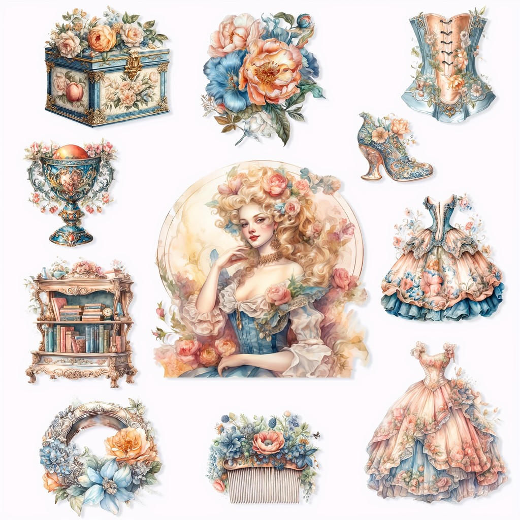 

JAIIMAN 99pieces Princess Self-adhesive Stickers,Perfect for DIY Crafts,Scrapbooking Supplies, Journal Supplies,Water Bottle