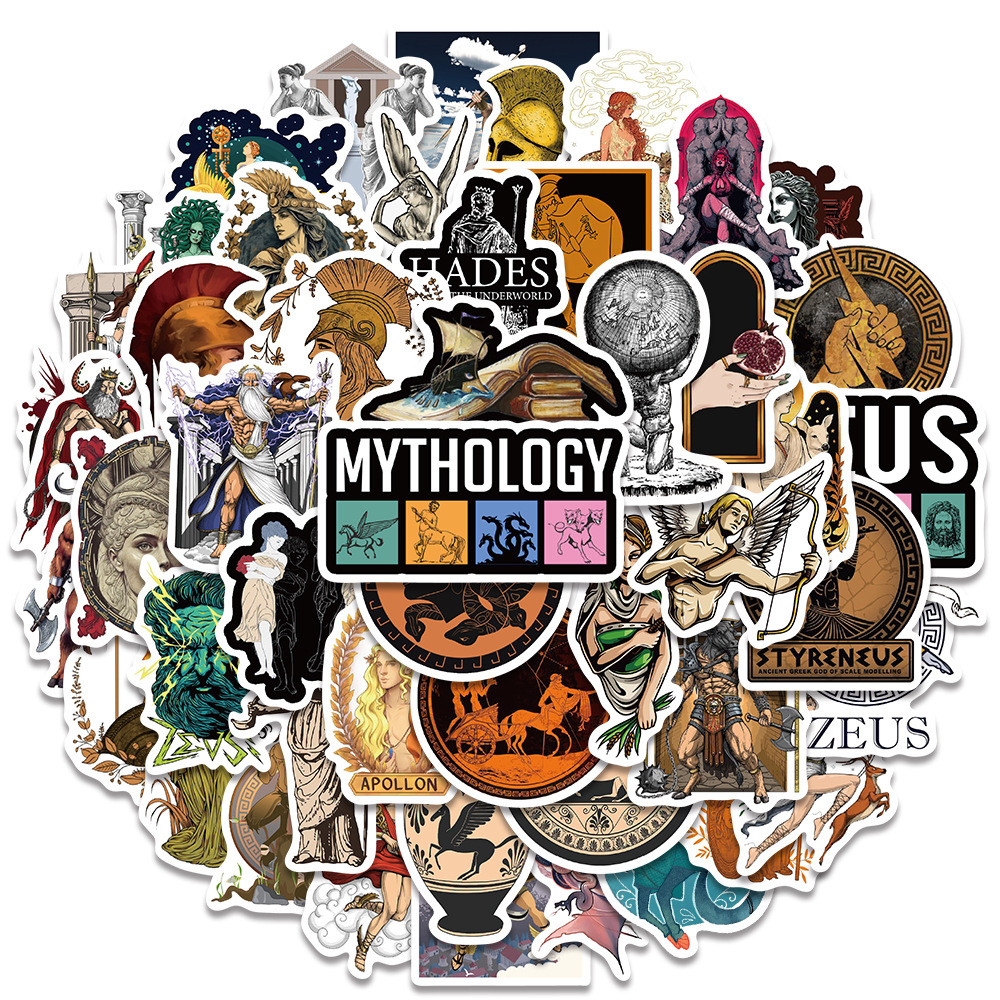 

50Pcs/Pack INS Novelty Greek Mythology Aesthetics Series Stickers PVC Waterproof Stickers Decals For Kids Boys Girls Toys Gifts