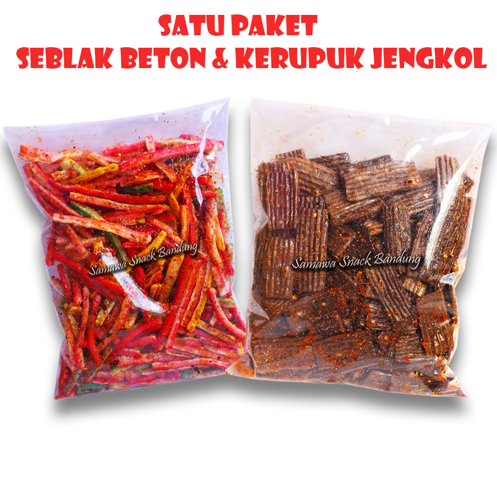 

Satu Paket Seblak Beton & Kerupuk Jengkol Cikruh Extra Pedas Daun Jeruk 500gr