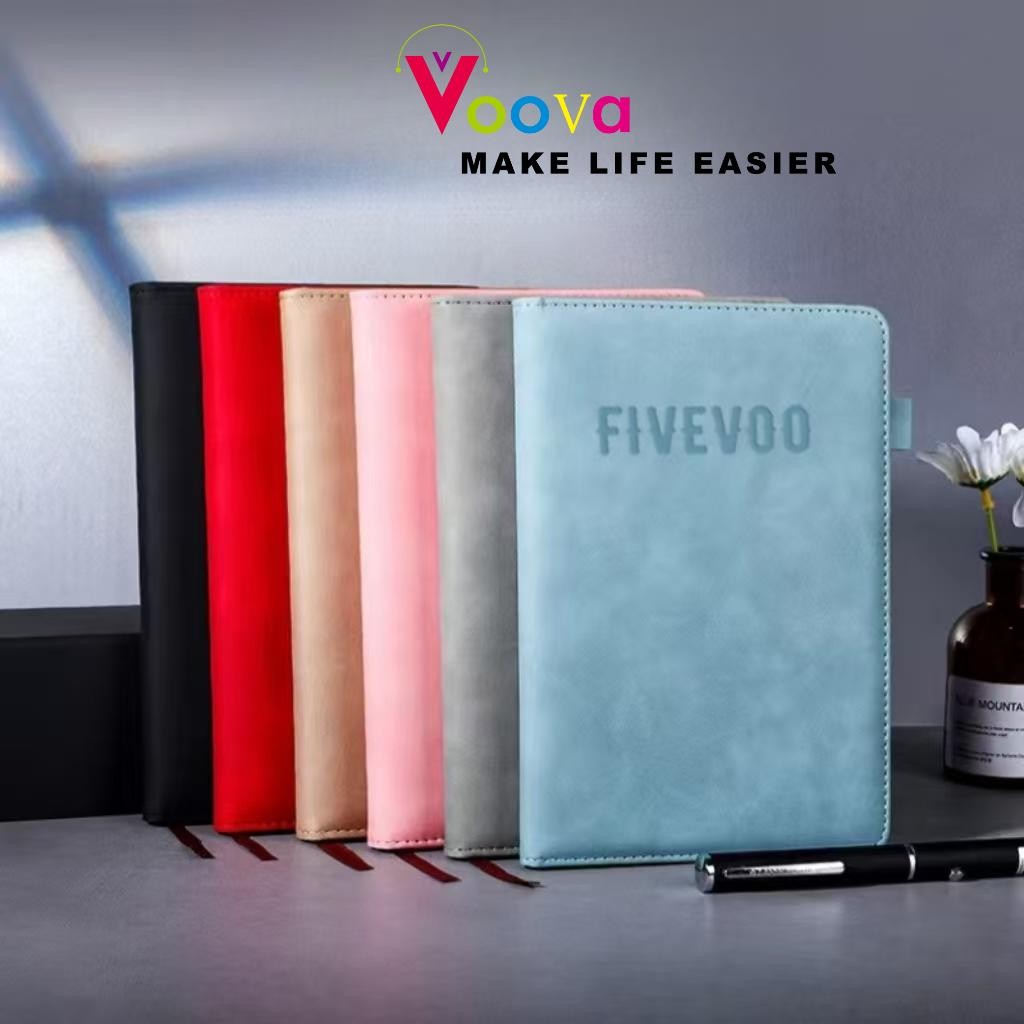 

VOOVA Buku Catatan/ Cover Kulit A5 180/100 Pages Meeting Planner NoteBook Notepad Diary Binder Cover Kulit