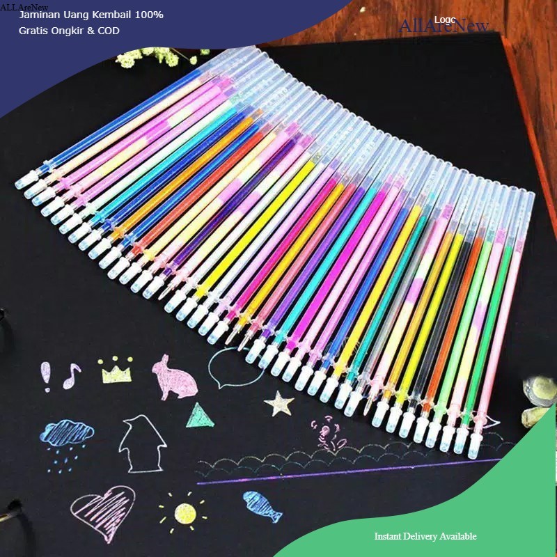 

[AllAreNew] 24Pcs Pena menggambar Mewarnai Refills isi pena lukis colour pen drawing S