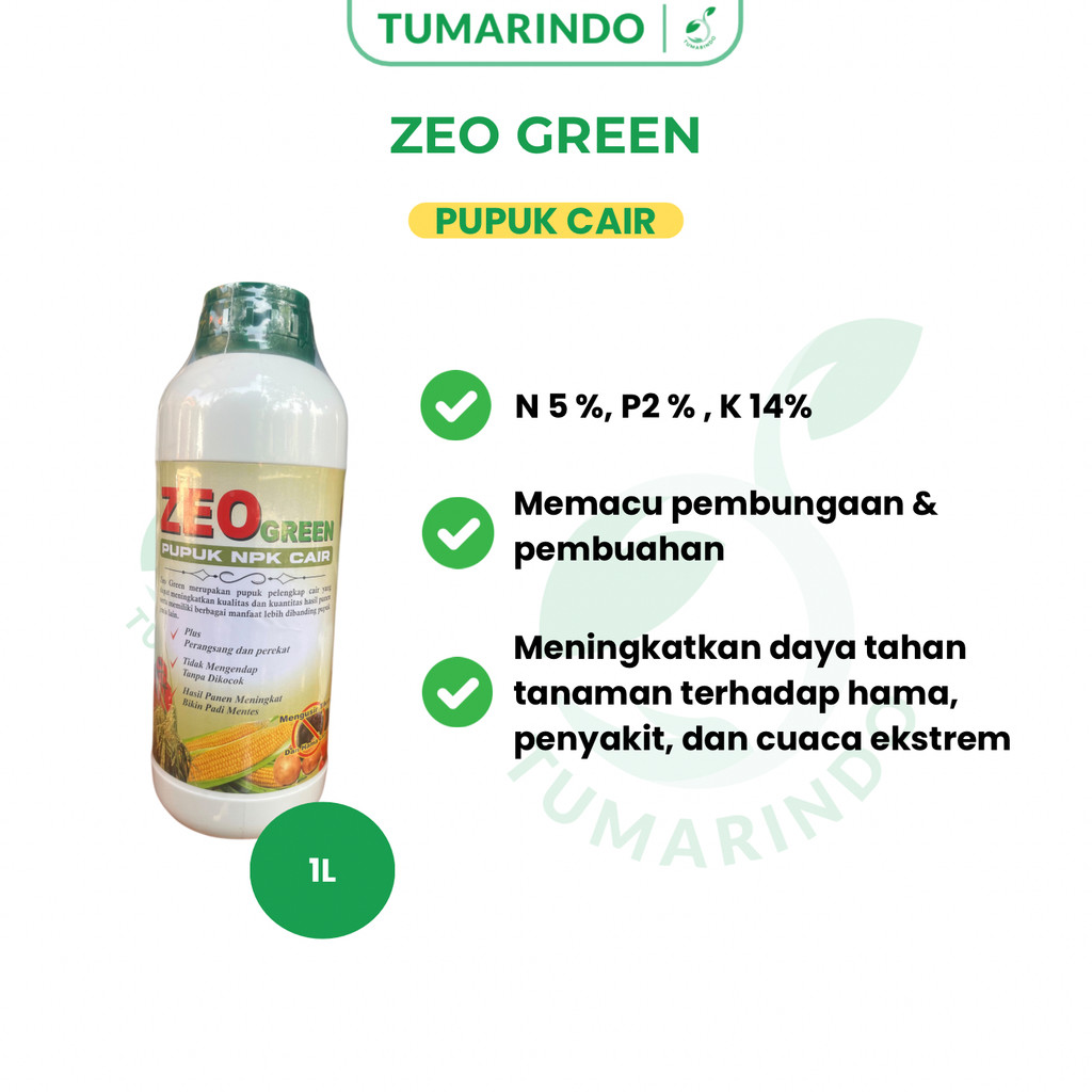 Npk Cair Zeo Green 1Liter  Pupuk Cair legkap