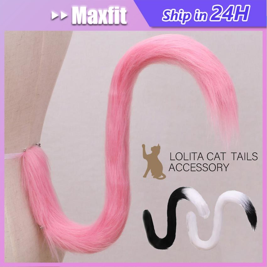 Cat Tail Cosplay Ekor Kucing Buntut Kitten Cosplay Lolita Bulu Kawaii Cute Cosplay Accessories