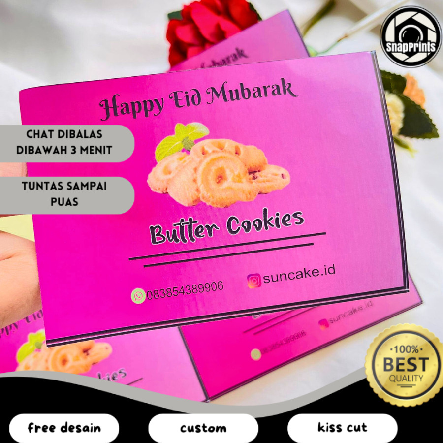 

SP STIKER KUE LABEL, KUE KERING, KUE KERING TOPLES, KUE LEBARAN persegi