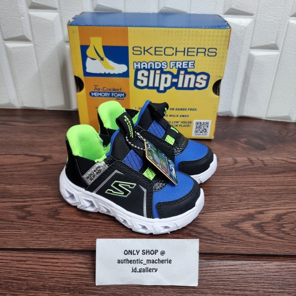 ORIGINAL SALE 70% SEPATU SKECHERS S LIGHTS HYPNO FLASH 2.0 403830L BKRD BLACK RED KIDS