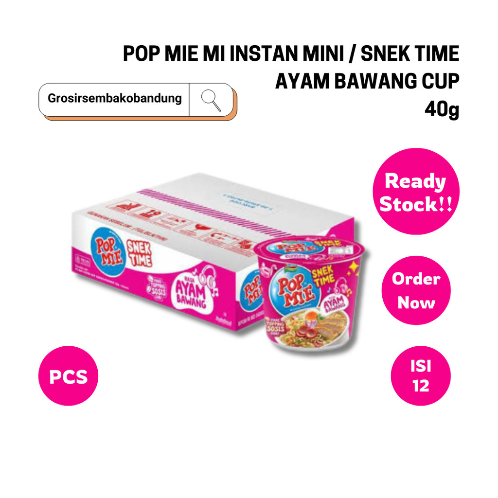 

POP MIE MI INSTAN MINI AYAM BAWANG CUP 40g - 1 Dus - Kota Bandung