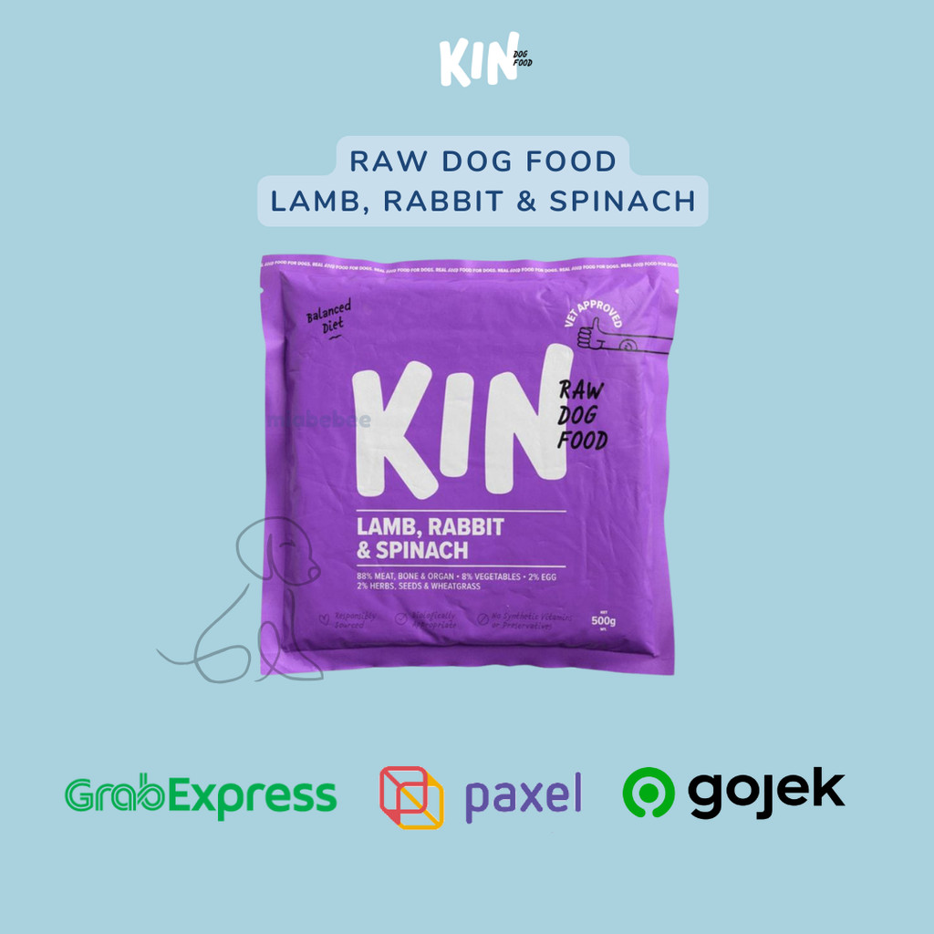 Kin Dog Food - Lamb,Rabbit & Spinach/Raw Dog Food