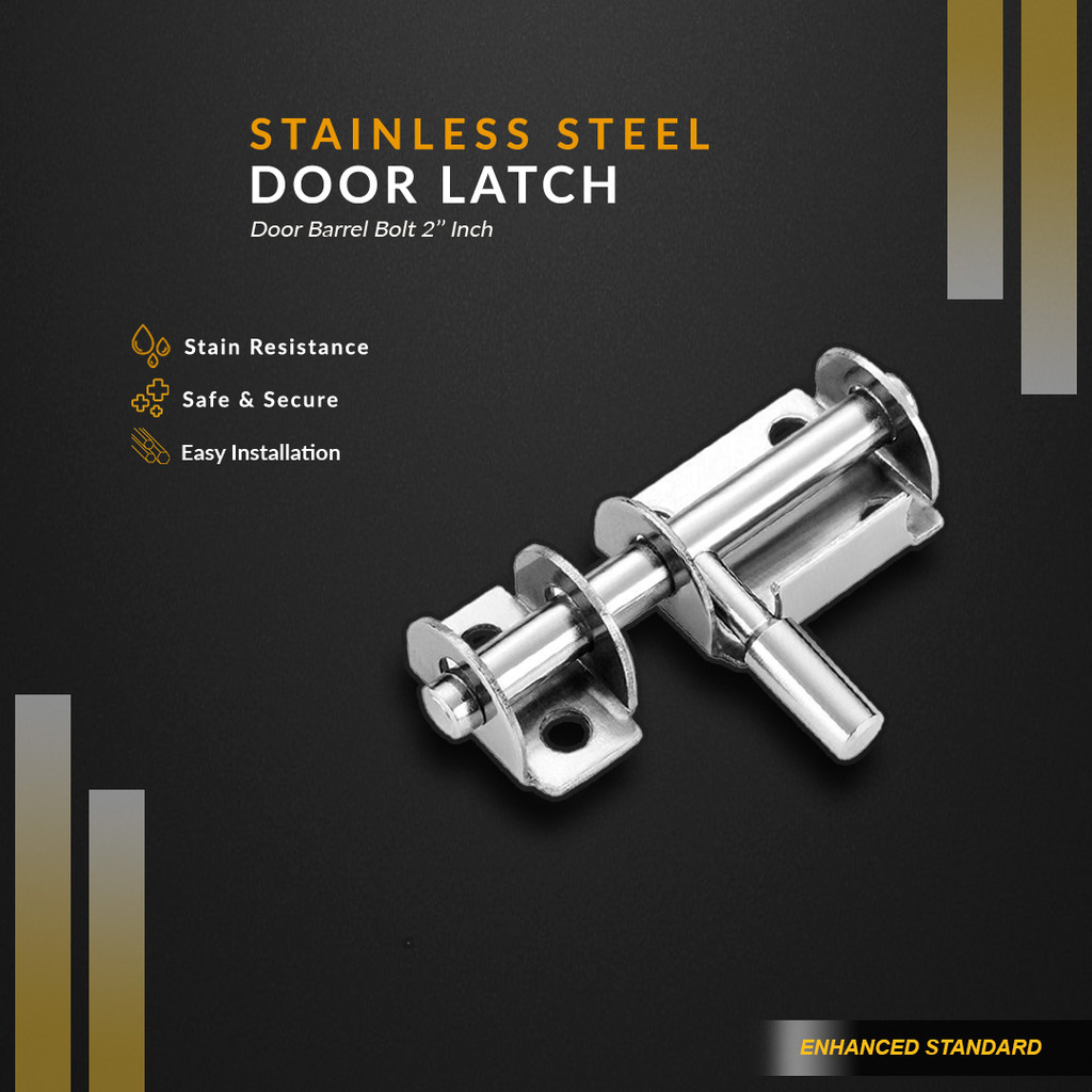 Grendel Slot Pintu Kamar Mandi Stainless Steel