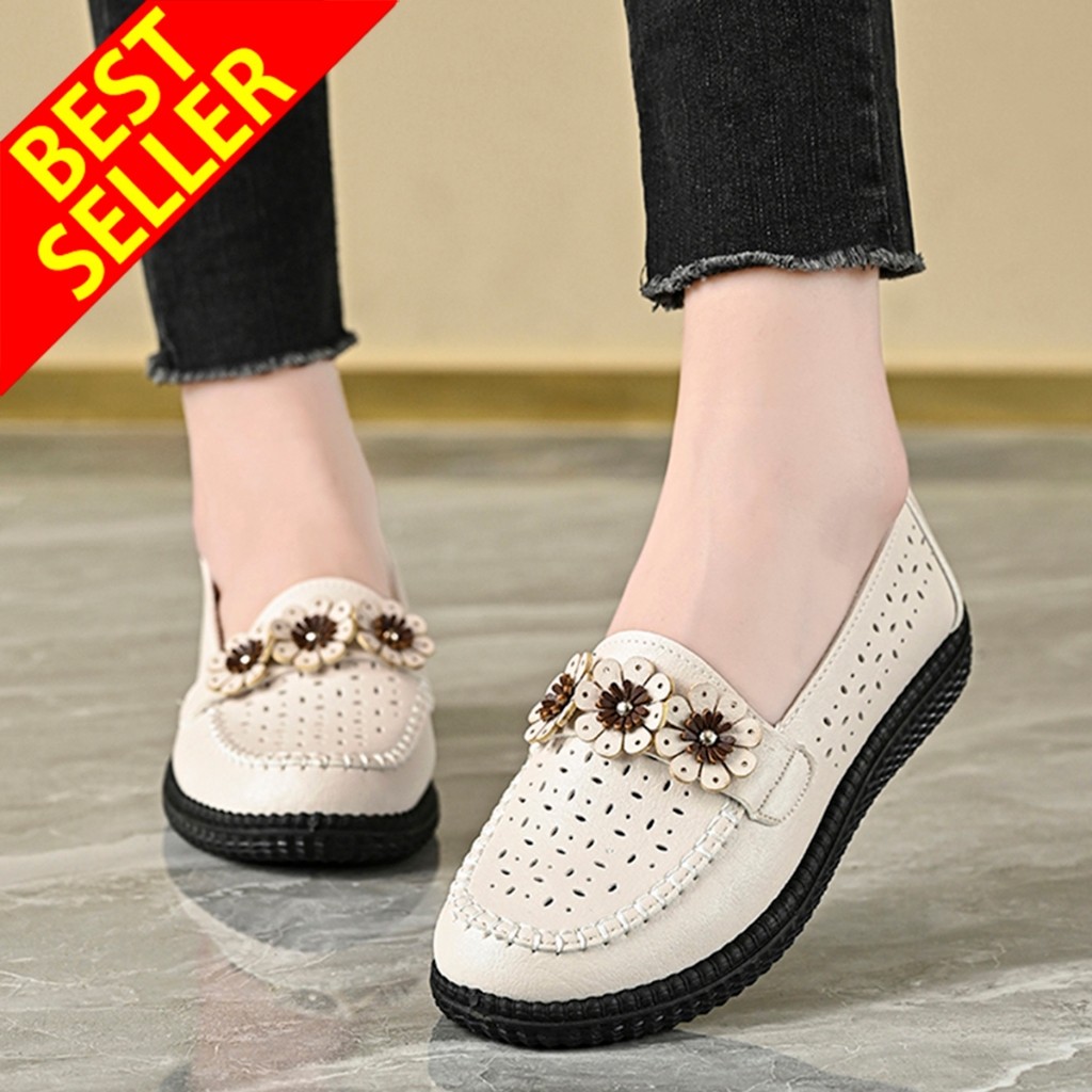 PROMO QINGSHUI Sepatu Wanita Sepatu Docmart Flat Shoes Loafers Wanita Sepatu Wanita Kerja
