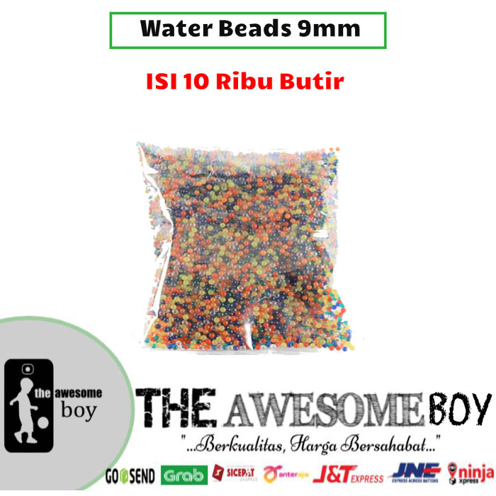 TERLARIS Water Beads WGG Jinming Water gel Gun Peluru 7- 9 -11 mm Waterbeads - 9mm 10rb