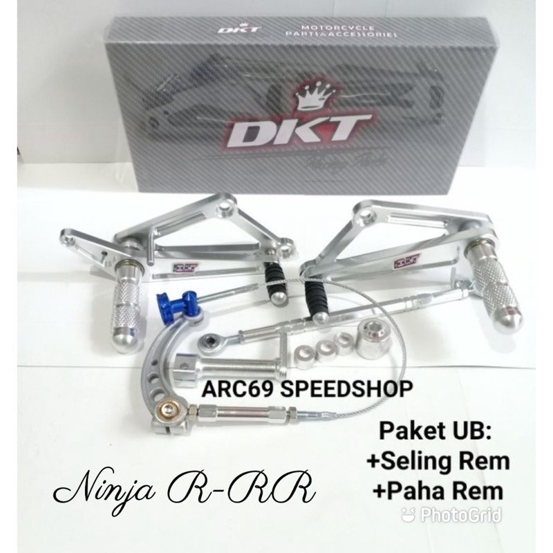 Paket Footstep Underbone DKT + Striker Non Disc / Non Cakram Belakang + Kawat Seling & Paha Rem Ninj