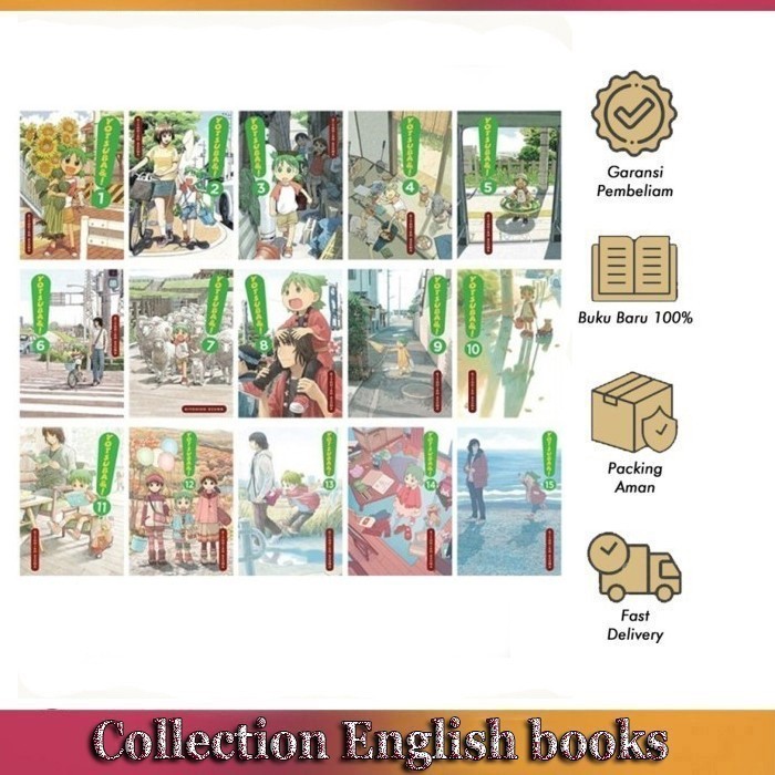 Komik Yotsuba& (Vol.1-15) by Kiyohiko Azuma (Manga English)