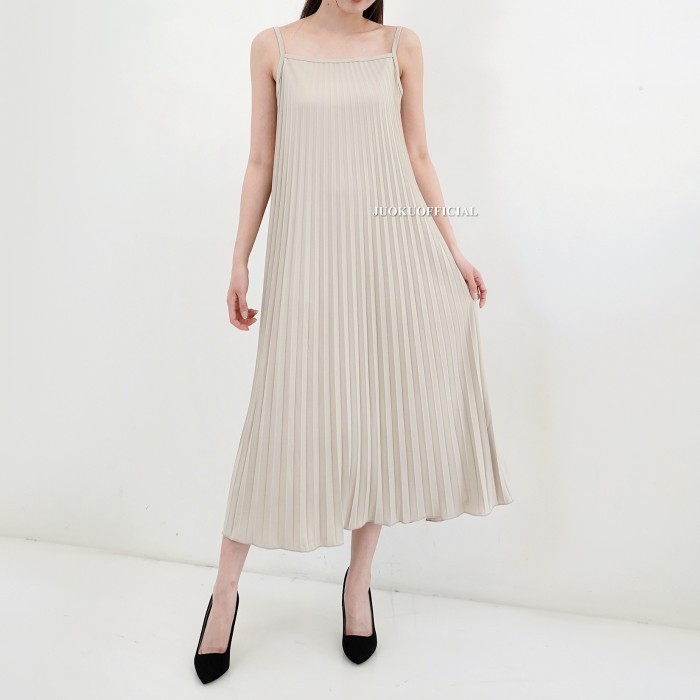 Inner Midi Dress Plisket Mayung Tali / Dress Polos Plisket  / Inner Plisket / Dress Mayung / Dress P