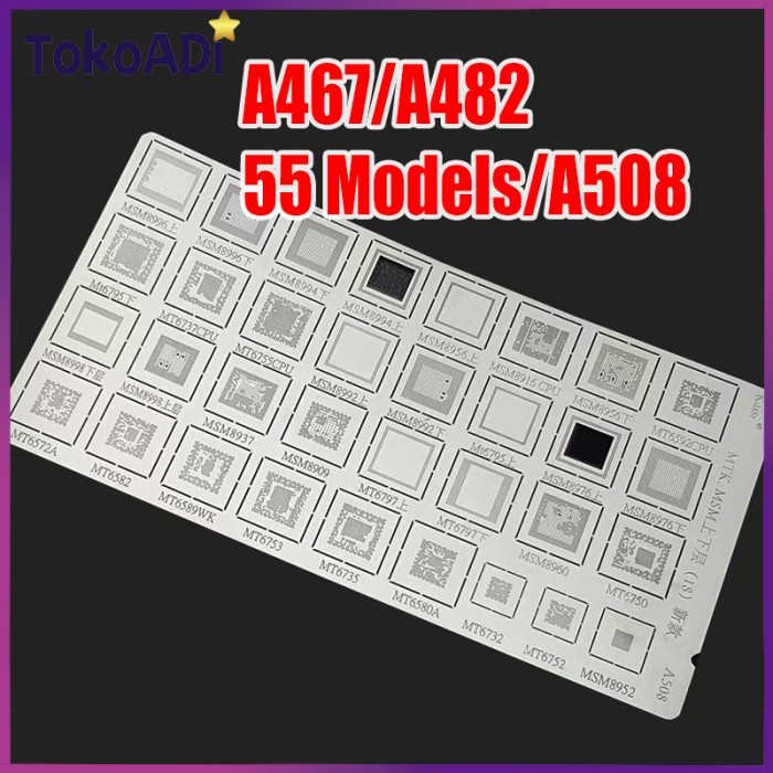 Set 4pcs Cetakan Universal IC Plat Amaoe BGA / Stencil Plat BGA Amaoe