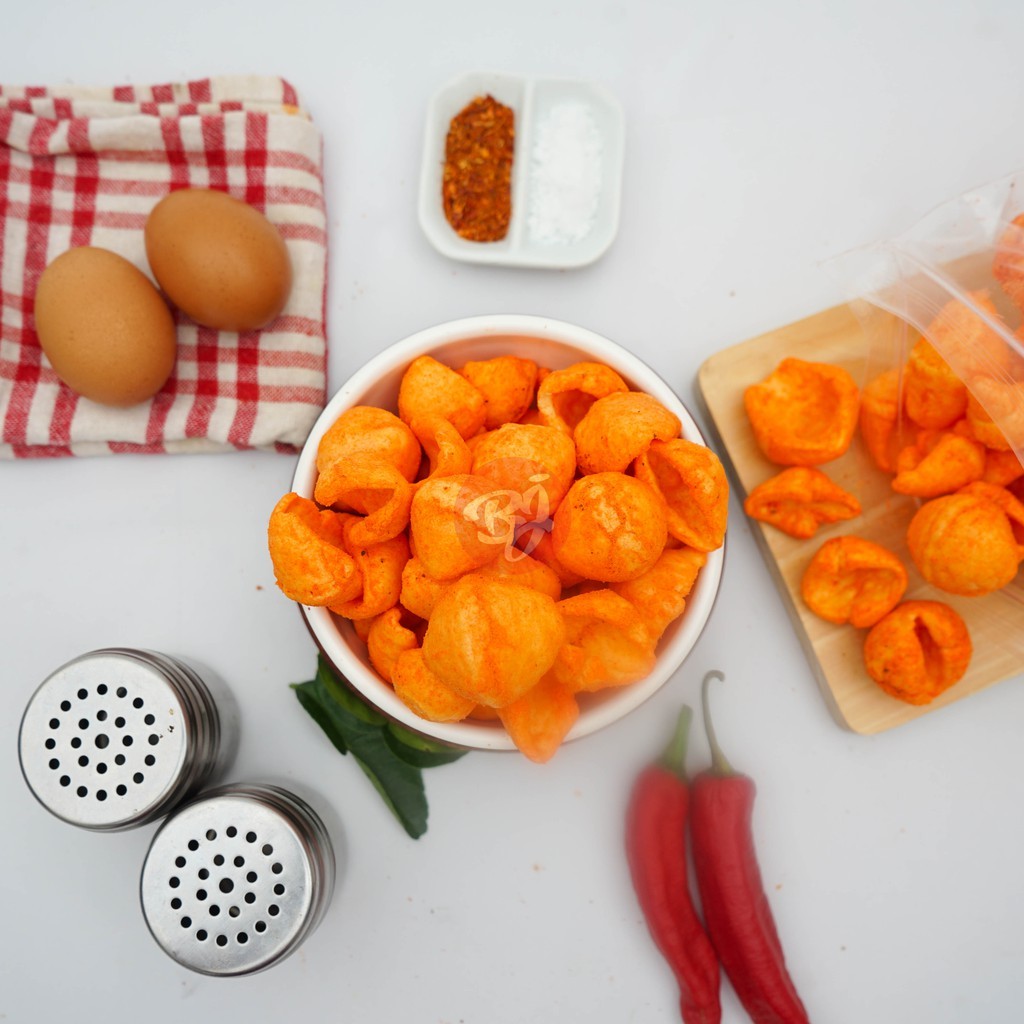 

Kerupuk Keong Pedas Jeruk 250gr - Mang Meser