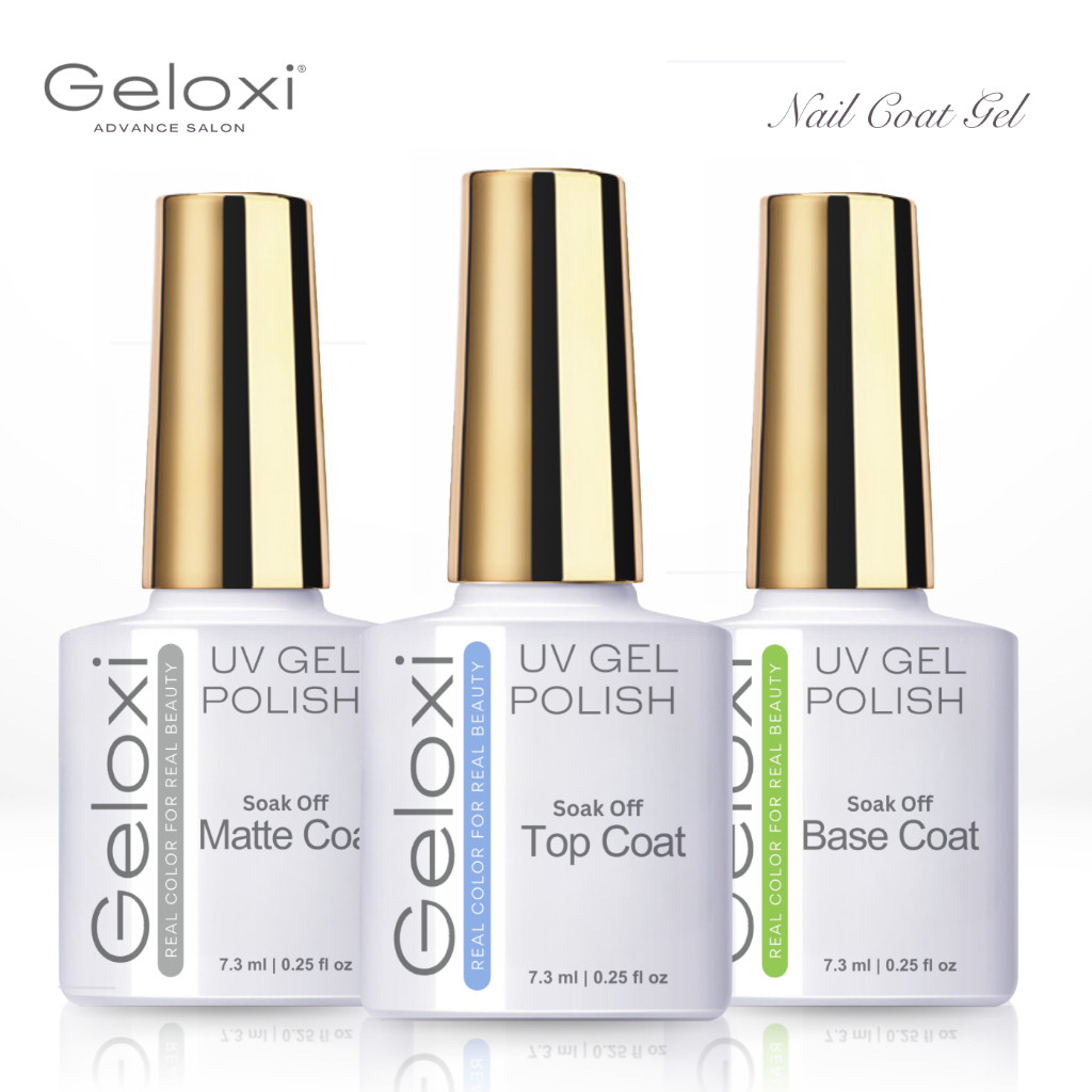 Geloxi (Advance Salon) Nail Gel Polish UV LED Base Top Matte Coat Nail Art Kutek Cat Kuku Kuteks