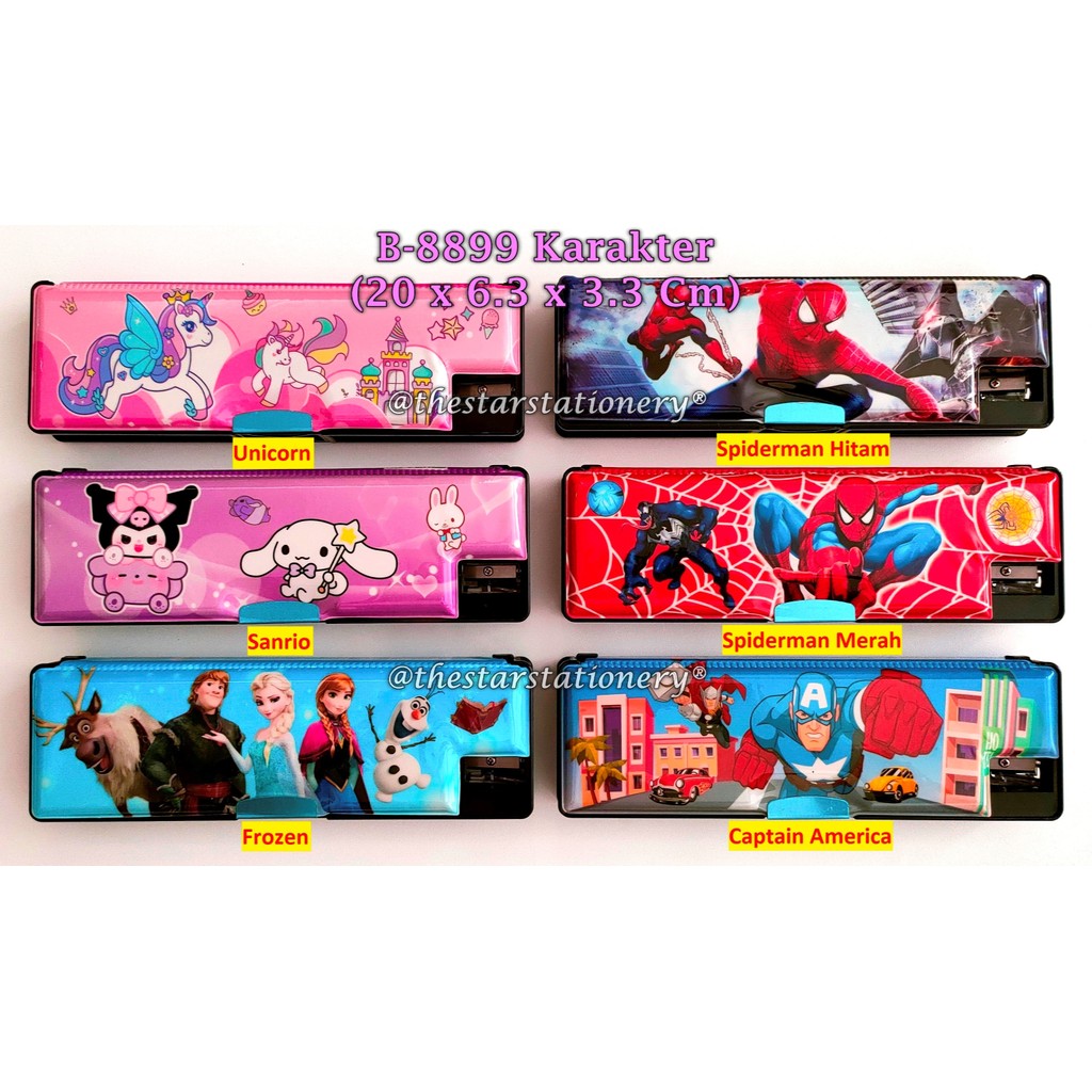 

(1 Biji) Kotak Pensil Magnet Karakter Viral 20*6.3*3.3 Cm / Tempat Pensil Magnet GXIMP B-8899