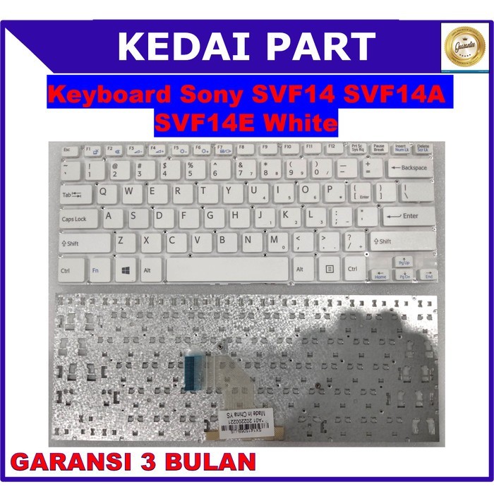 Keyboard Sony SVF14 SVF142A23T SVF142c1ww SVF142c29u SVF1432ACXW White