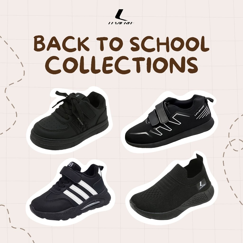 LVR [Back to School Collection] Sepatu Sekolah Anak Sepatu Hitam Anak Terbaru