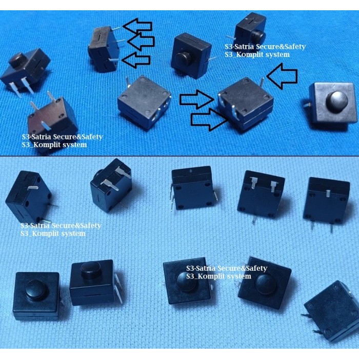 Saklar 3 kaki tombol senter on off Push switch 3kaki 3P P pin 3pin