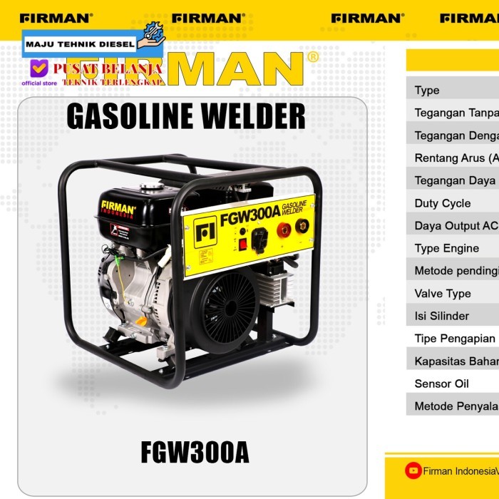 Mesin Las Bensin FIRMAN FGW 300 A Welder Generator