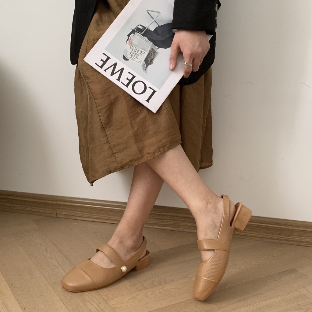 Jackson TG1657 Sandal Wedges Wanita Slop Gesper Ujung Terbuka