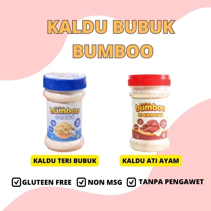 

BUMBOO Kaldu Asli - Kaldu Teri Bubuk / BUMBOO Kaldu Ati Ayam Bubuk / Kaldu Anak Bayi MPASI NON MSG